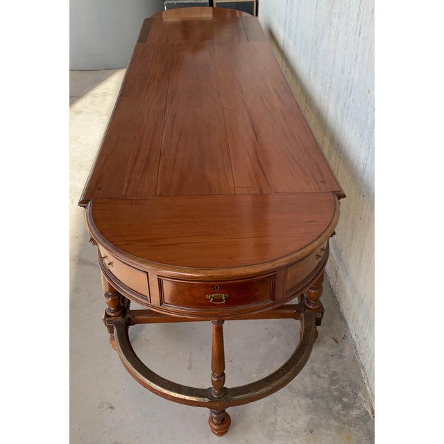12 Foot Oval Center Table with Drawers in Both Sides, 20th Century For Sale - Image 4 of 18