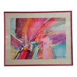 1990s Original Jonas Gerard Acrylic on Paper Painting For Sale