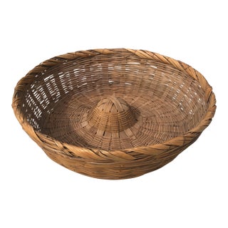 Vintage Mexican Sombrero Bread Basket For Sale