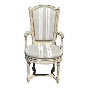 Antique Maison Jansen Louis XVI Style Swivel Arm Chair
