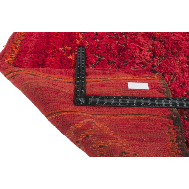 Late 20th Century Vintage Red Moroccan Beni M'Guild Rug - 06'01 X 08'03 For Sale - Image 5 of 9