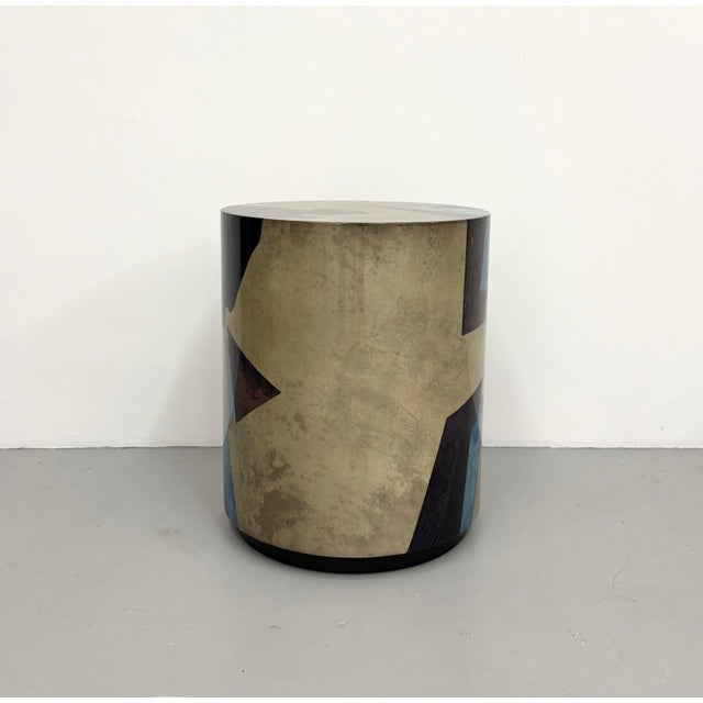 Wood Vintage Jimeco Geometric Postmodern Side Table For Sale - Image 7 of 8