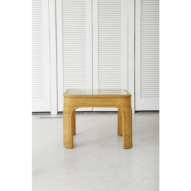 Mid-Century Modern Late 20th Century Pencil Reed Side Table For Sale - Image 3 of 6