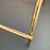 Metal Hollywood Regency Brass Toned Tufted Vinly Curule Vanity Stool For Sale - Image 7 of 7