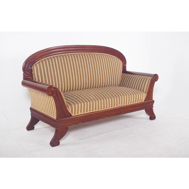 French Upholstered 3-Seater Canape For Sale - Image 6 of 12