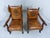 Set of Antique Leather Armchairs with Carps Print, 1890s For Sale - Image 14 of 18
