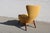 Gold Pair of Mid Century Walnut Wing High Back Chair Model 2231-C Attributed to Adrian Pearsall for Craft Associates For Sale - Image 8 of 11