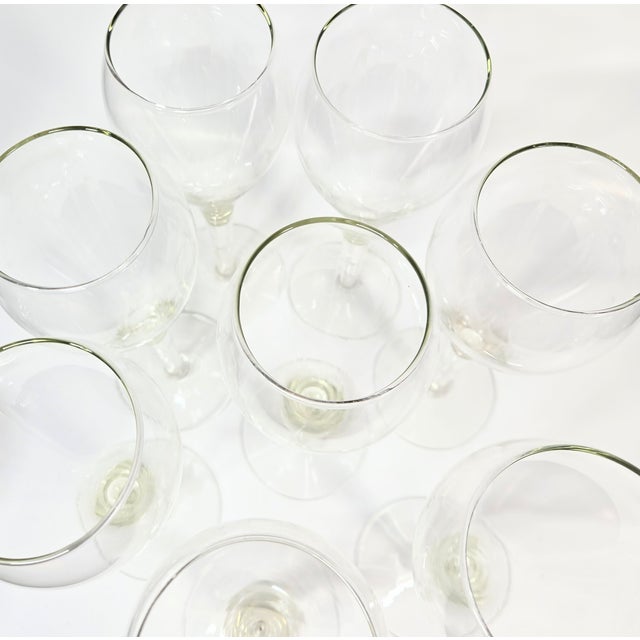 Hollow Stem Balloon Style Champagne Flutes- Set of Eight For Sale - Image 11 of 16