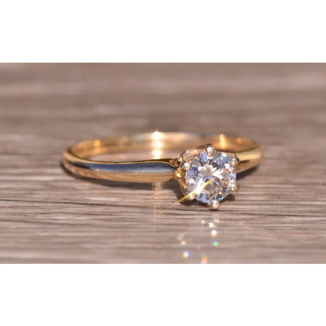 Metal The Dulzura: Old European Cut Diamond Engagement Ring in Yellow Gold For Sale - Image 7 of 10