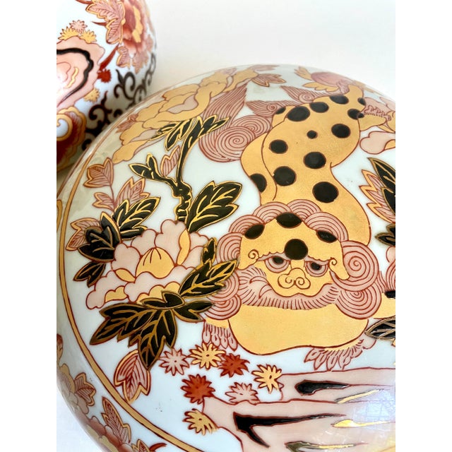 Black Vintage Maitland Smith Foo Dog Lidded Asian Vessel For Sale - Image 8 of 13