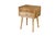 #50544 Organic modern end table, crafted from solid mango wood, showcasing its signature rich, varied grain patterns and...