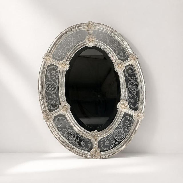 Antique Venetian Glass Mirror For Sale - Image 6 of 6