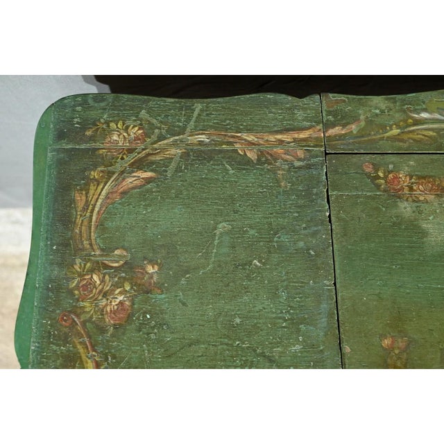 Small Louis XV Style Painted Oak Dressing Table, Late 18th Century For Sale - Image 9 of 18