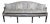 Kindel Hepplewhite Style Mahogany Upholstered Camelback Sofa For Sale