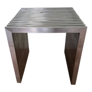 Vintage Modernist Metal & Lucite Side Table For Sale