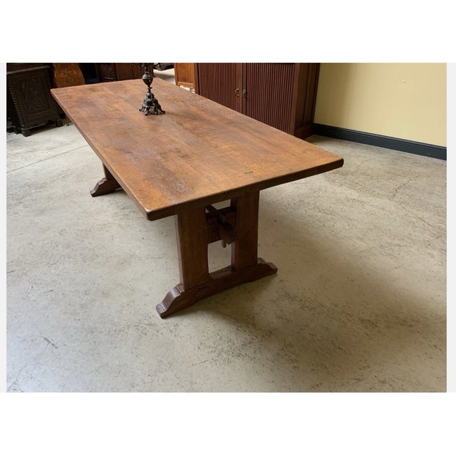 Wood Brown Monastery Table, 1940 For Sale - Image 7 of 9