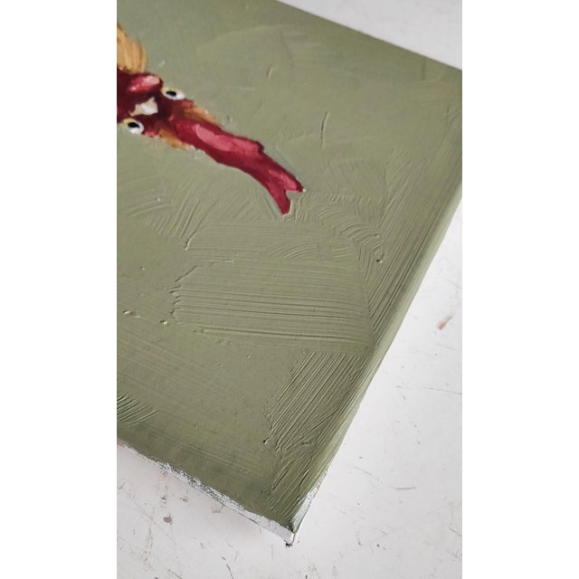 An impressionist oil painting of a rooster, by UK based artist Vivek Mandalia. Frame and hang in your home. 30 x 30 cm 12...