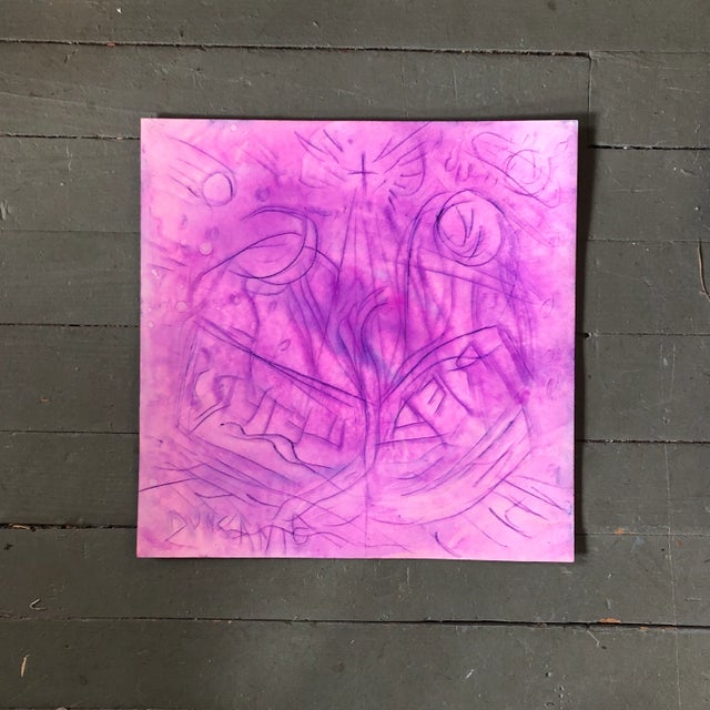 Original Contemporary Peter Duncan Abstract Encaustic Drawing/Painting Signed For Sale - Image 4 of 4