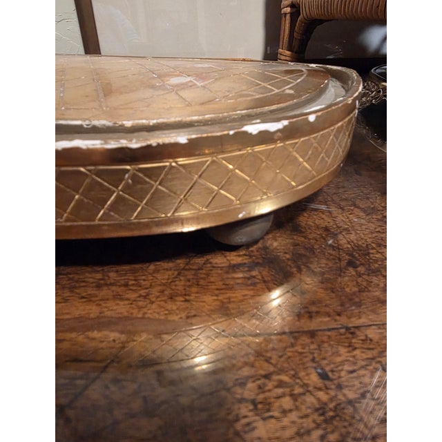 Antique Oblong Giltwood Dome Plateau For Sale In San Antonio - Image 6 of 12