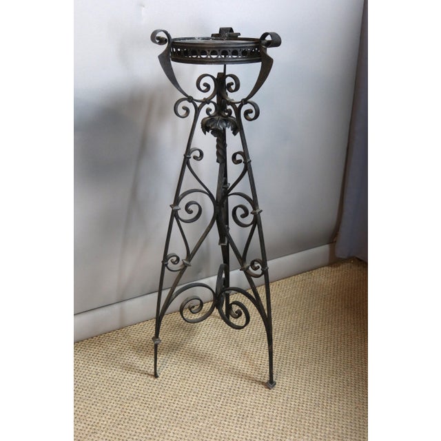 Vintage Wrought Iron Side Table, 1940s For Sale - Image 7 of 8