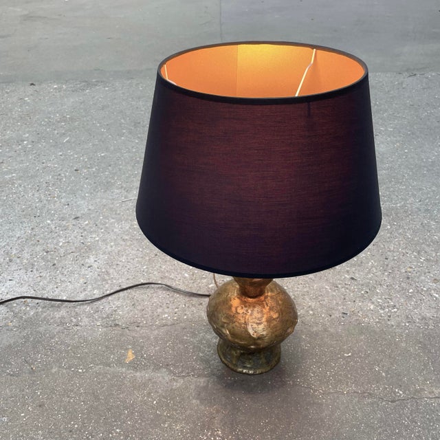 Brutalist Bronze Lamp by Max Bré, 1960s For Sale - Image 3 of 7
