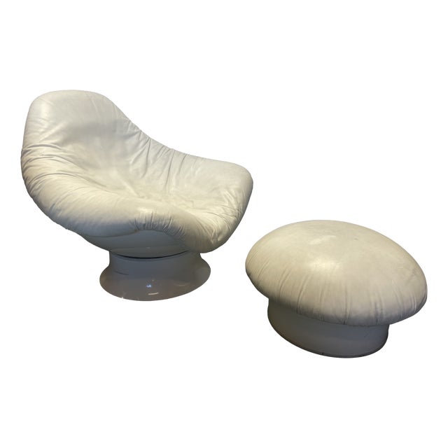 Set of Lounge Chair and Ottoman by Mario Brunu for Comfort, 1960s For Sale
