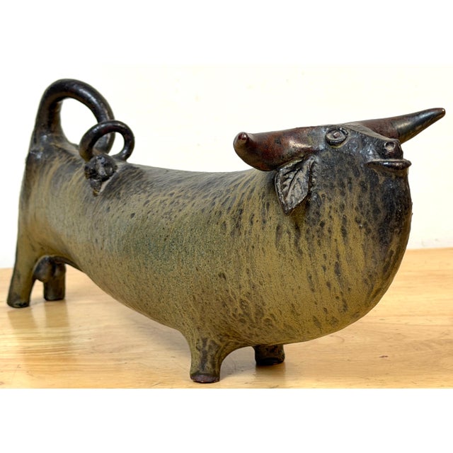 Jorge Mealha (1934 -2021) Pottery, Large Bull Sculpture Portugal, late 20th C. For Sale - Image 15 of 18