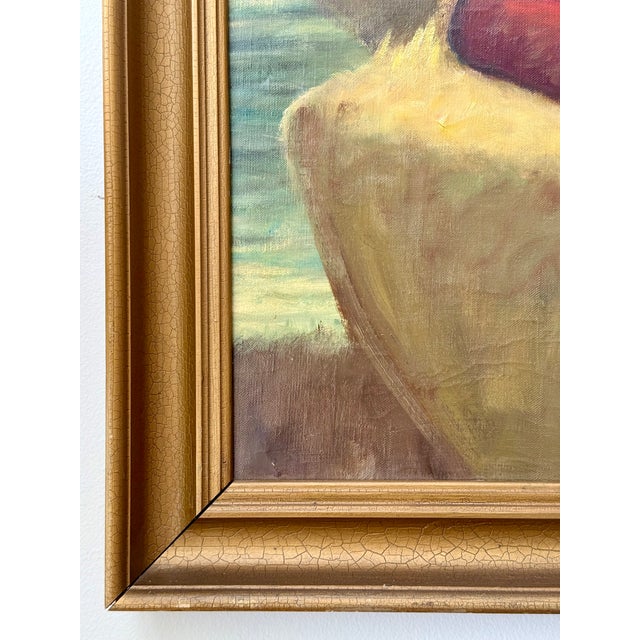 Vintage Oil Painting Portrait "The Red Boy" Framed For Sale - Image 12 of 13