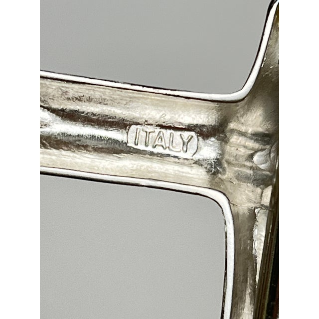 Vintage Italian Faux Bamboo Silver Plated Expandable Trivets - A Pair For Sale - Image 9 of 10