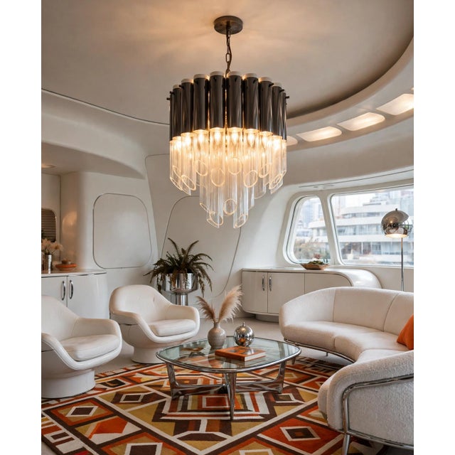 1970s Vintage Space Age Pendant Lamp attributed to Goffredo Reggiani, 1970s For Sale - Image 5 of 6