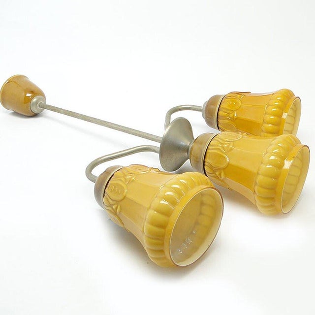 Metal Mid-Century Chandelier from Polam, Germany, 1970s For Sale - Image 7 of 10