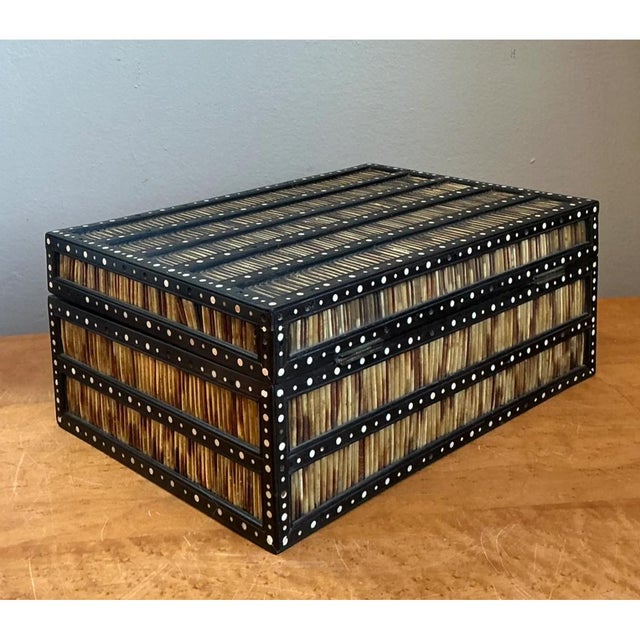 Mid 20th Century Vintage Quill and Inlay Box For Sale - Image 5 of 15