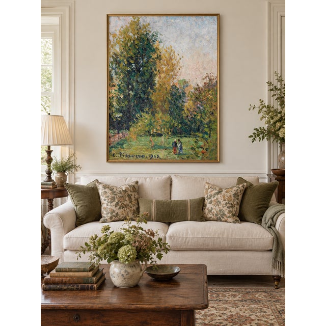 Camille Pissarro Vintage French Impressionist Art Print – Autumn Landscape by Camille Pissarro, 30" X 40" For Sale - Image 4 of 10