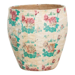Botanical Art Vintage Mongolian Basket For Sale