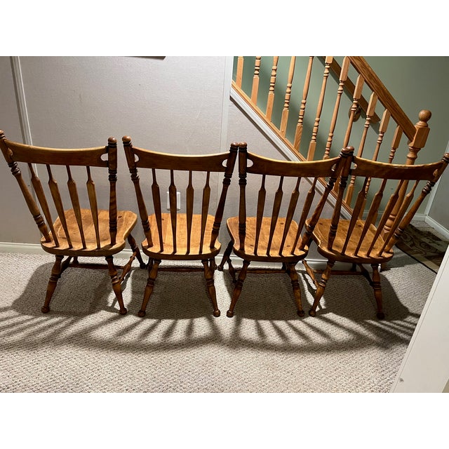 4 Vintage Ethan Allen Side Chairs For Sale - Image 10 of 10