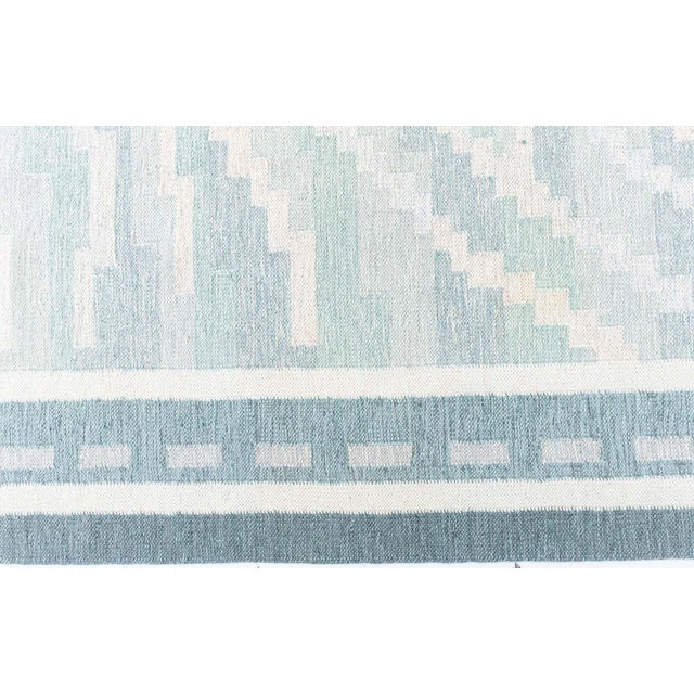 Doris Leslie Blau Artisan Vintage Swedish Abstract Slate Gray Hand-Knotted Rug For Sale - Image 10 of 10