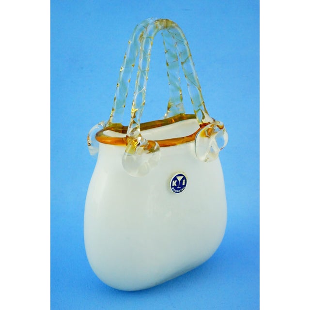 20th Century Glass Bag-Shaped Vase Sculpture by K I Bleikristall, Germany, 1970s For Sale - Image 10 of 18