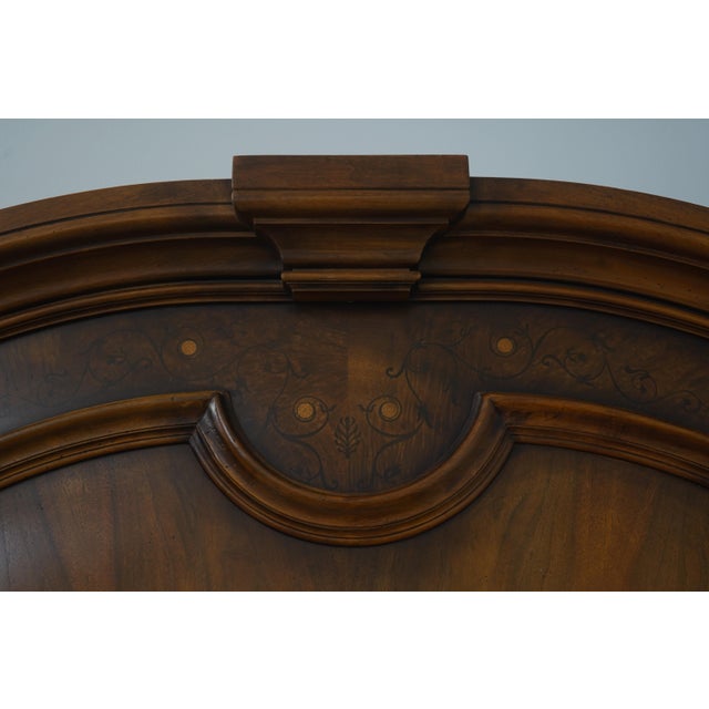 Henredon King Size Victorian Style Walnut Bed For Sale - Image 9 of 18
