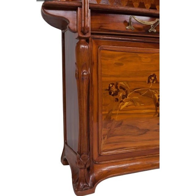 Art Nouveau Louis Majorelle Nancy Signed Sideboard Vitrine, Circa 1900 For Sale - Image 3 of 6