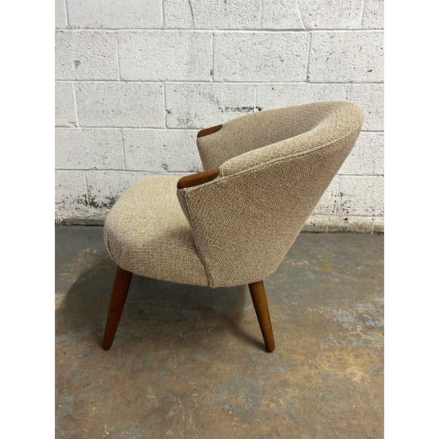 Wood Vintage 1960s Danish Mid-Century Bent Møller Jepsen Teak Upholstered "Tv" Lounge Chair For Sale - Image 7 of 7