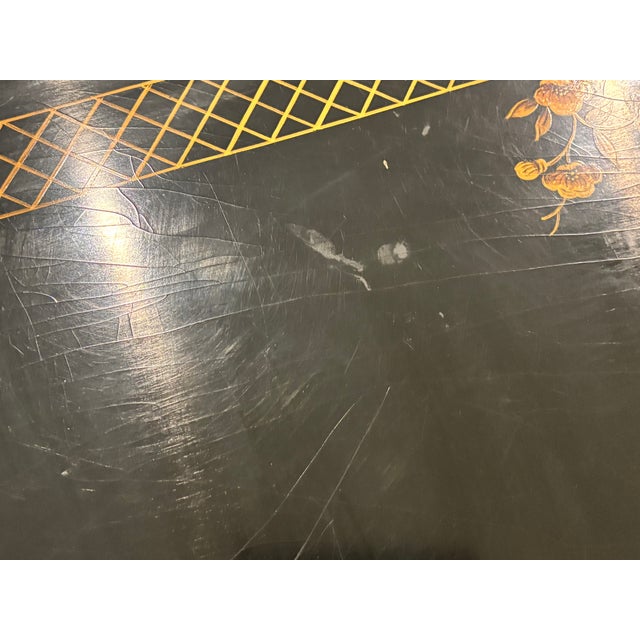 Vintage Palm Beach Style / Chinoiserie Style Faux Bamboo Faux Tortoise Tray Top Coffee Table by Baker Furniture For Sale - Image 17 of 18