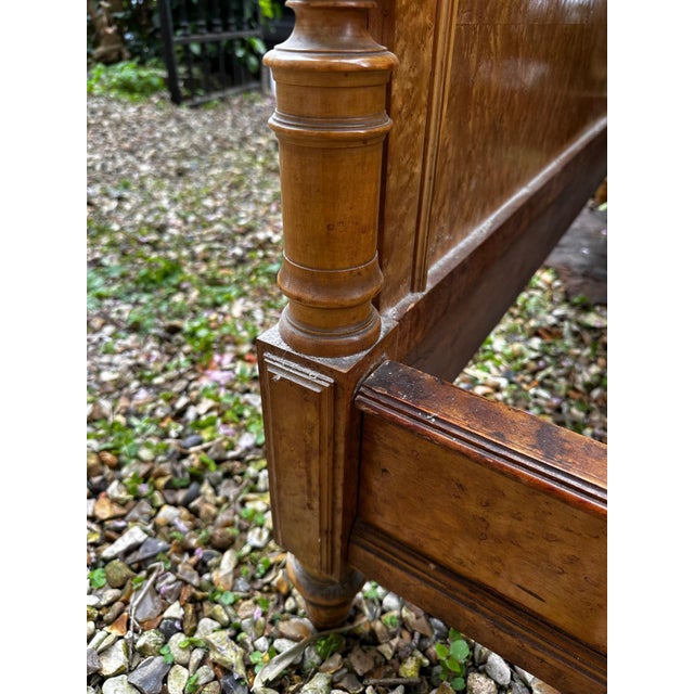 Louis Philippe Style Bed in Burr Wood, 1800s For Sale - Image 9 of 18