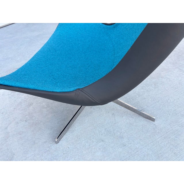 1970s Pair of Mid Century Heavy Chrome Swivel Lounge Chairs For Sale - Image 13 of 13
