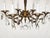 Shabby Chic Antique 6 Arm 6 Light Svelte Shimmering Brass Cut Lead Glass Crystal Chandelier For Sale - Image 3 of 11