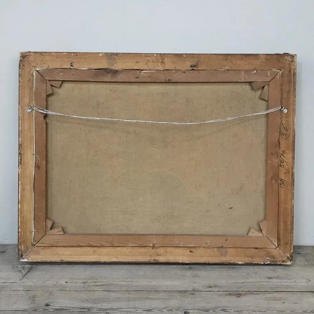 Antique Framed Oil Painting on Canvas by De Kok For Sale - Image 11 of 12