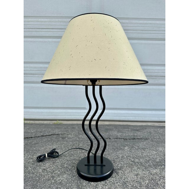 1980s Postmodern Squiggle Table Lamps For Sale - Image 5 of 8