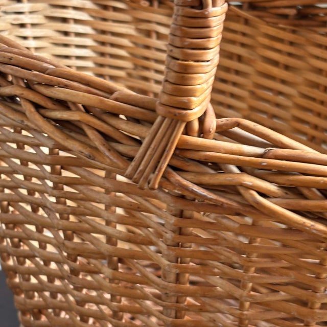 Mid-20th Century Traditional Farmhouse Gathering Basket For Sale - Image 11 of 11