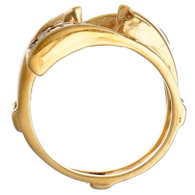 14KY Custom Diamond(0.98) Guard Ring, size 5.5 For Sale - Image 4 of 5