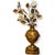 Italian Antique Italian Gilded Wood Middle Urns With Metal Flowers- A Pair For Sale - Image 3 of 7
