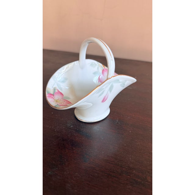 Antique, Early 20th Century Noritake Japan Azalea porcelain Dolly Varden basket. Porcelain with classic Noritake Japan...